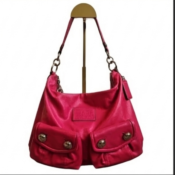 Coach Handbags - Coach 2010 Poppy Magenta Pink Leather Groovy Hobo (Legacy Stripe Lining)